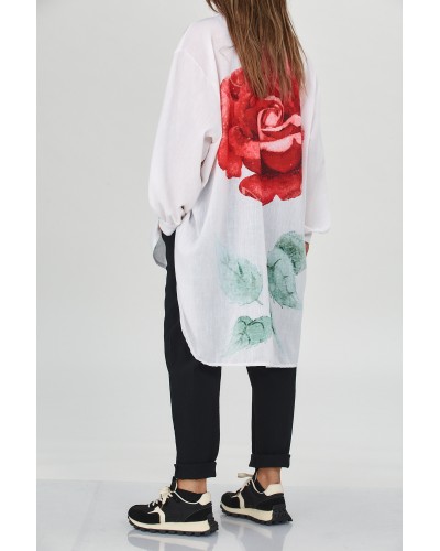 Camasa Oversized Asimetrica Flw Print