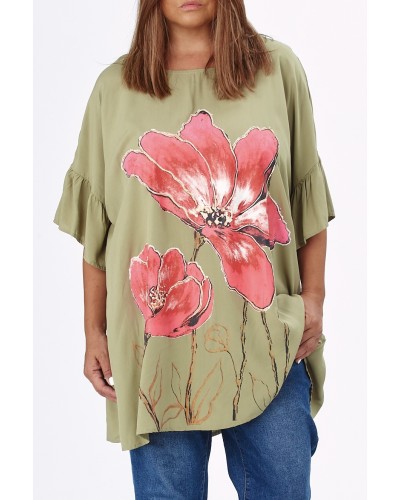 Maglia Oversized Viscose PinkFLW Print