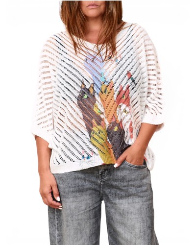 Maglia Spring Cats Print