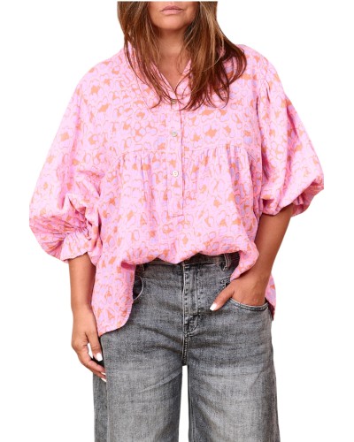 Maglia Animal Print Pense si Maneca Ampla