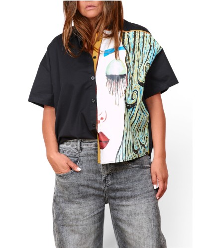 Camasa Boyfriend Korean Girl Blk