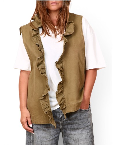 Vesta Jeans KH Boyfriend Suprapusa T-Shirt Wht