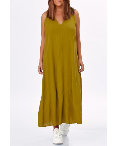 Abito Summer Bretele Decupate Spate Oliv