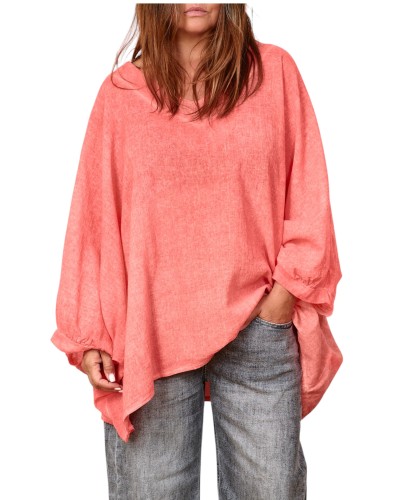 Maglia Lino Super Oversized Corai