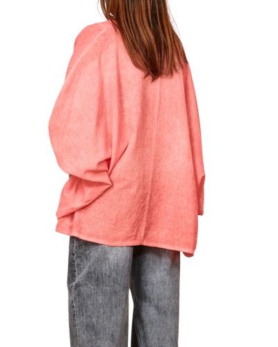 Maglia Lino Super Oversized Corai