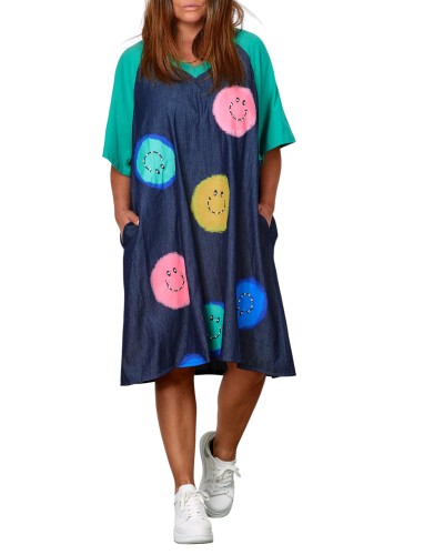 Abito Summer Denim Buzunare HappyF