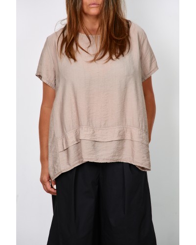 Maglia Viscose Oversized Volan Latte