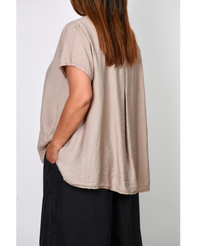 Maglia Viscose Oversized Volan Latte
