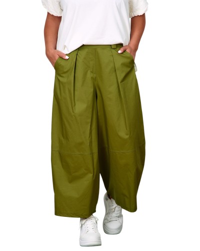 Pantaloni Boyfriend Cotton Summer OLIVE