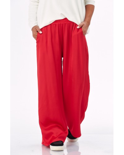 Pantaloni Retro Viscose RED Betelie Elastica