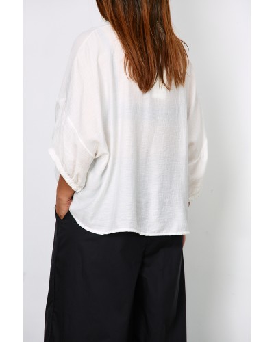 Camasa Summer Guler Tunica Mix Glitter Wht