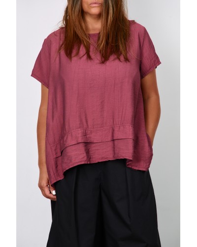 Maglia Viscose Oversized Volan Bordo