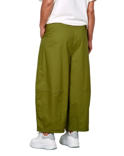 Pantaloni Boyfriend Cotton Summer OLIVE