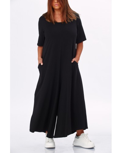 Salopeta Oversized Summer Buzunare BLK