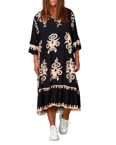 Abito Viscose Oversized FLWBLK