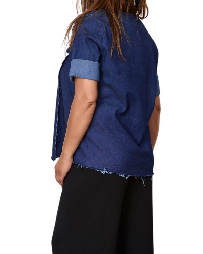 T-shirt Denim Summer Oversized Asimetric