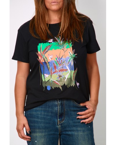 T-shirt Boyfriend Print BIRD CLGR