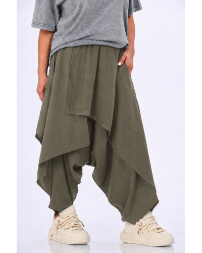 Pantaloni Salvari Buzunare Fusta Suprapusa KH