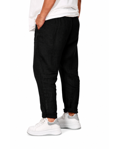Pantaloni Boyfriend Betelie Elastica BLK