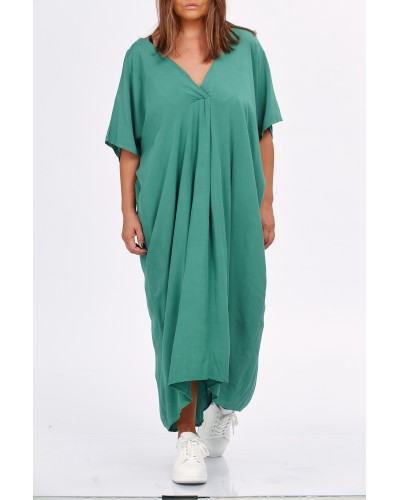 Abito Oversized Summer Tencel  V Smarald