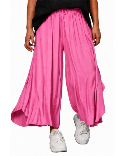Pantaloni Summer Viscose Butterfly Pink