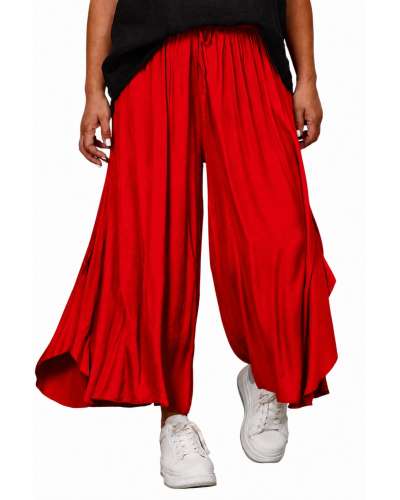 Pantaloni Summer Viscose Butterfly Red
