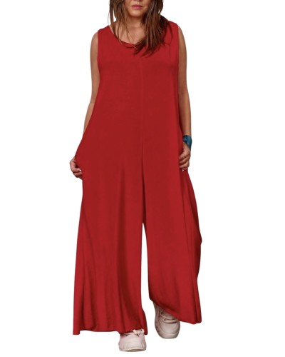 Salopeta Retro ALL Season Boyfriend Buzunare RED