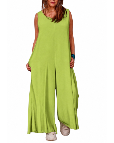 Salopeta Retro ALL Season Boyfriend Buzunare Lime