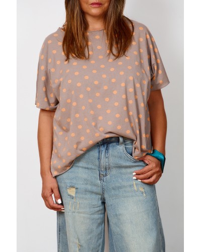 T-shirt Boyfriend Oversized Cotton Print Buline