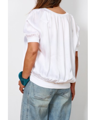 T-shirt Casual Viscose Basic White