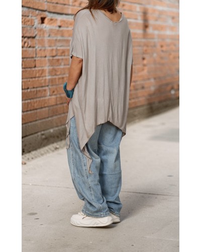 T-shirt Boyfriend Viscose Asimetric