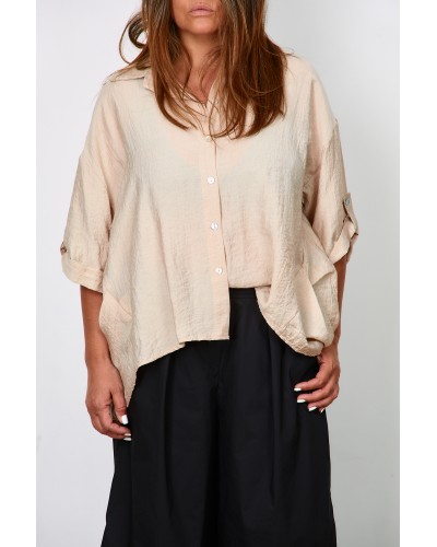 Camasa Oversized Asimetrica Viscose Capri