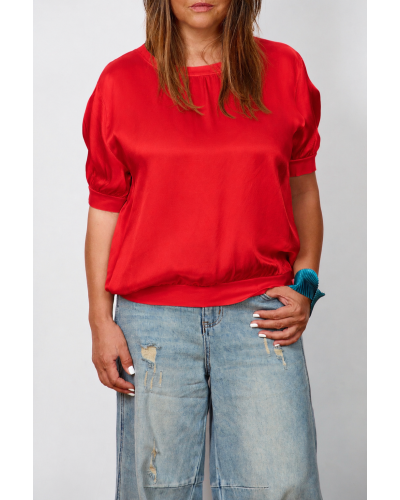 T-shirt Casual Viscose Basic RED
