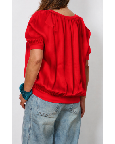 T-shirt Casual Viscose Basic RED