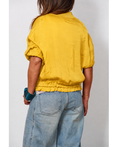 Bomber Jacket Viscose Yellow