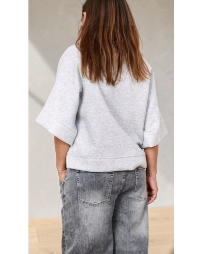 Maglia Boyfriend Oversized Grigio