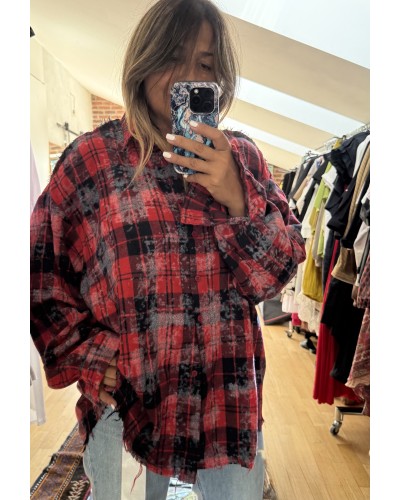 Camasa Boyfriend Oversized Retro Western