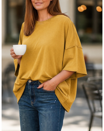 T-shirt Boyfriend Oversized Cotton Honey
