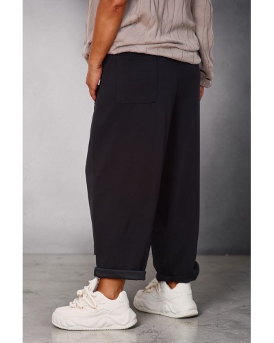 Pantaloni Boyfriend Betelie Elastica Buzunare Petrecut