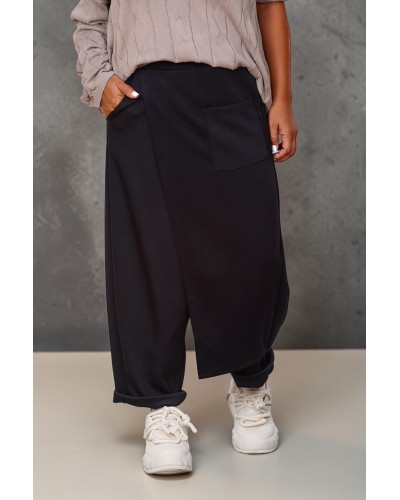 Pantaloni Boyfriend Betelie Elastica Buzunare Petrecut