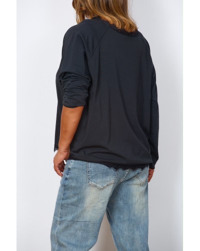 Maglia Boyfriend Casual Mix Lace