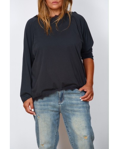 Maglia Boyfriend Casual Mix Lace