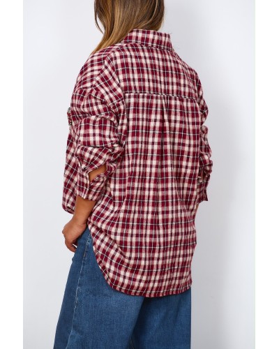 Camasa Boyfriend Oversized Retro Insigne Detasabile