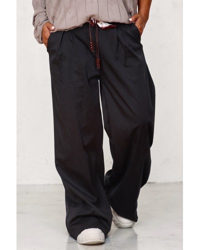 Pantaloni Retro Betelie Elastica Buzunare si Cordon Detasabil