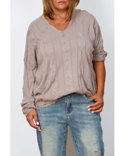 Maglioncino Oversized Boyfriend Desirat Beige