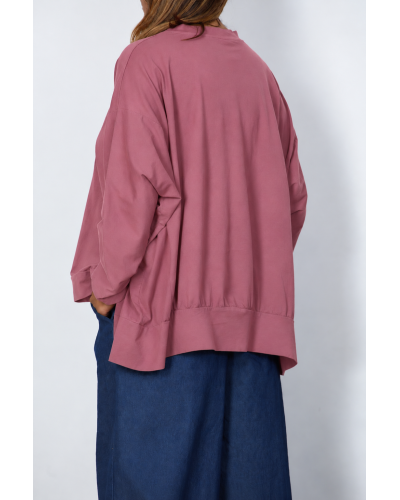 Maglia Oversized Cotton Asimetrica Gioya Fondant