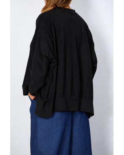 Maglia Oversized Cotton Asimetrica Gioya Blk