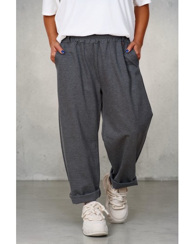 Pantaloni Boyfriend Grigio Betelie Elastica