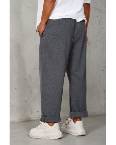 Pantaloni Boyfriend  Grigio Betelie Elastica
