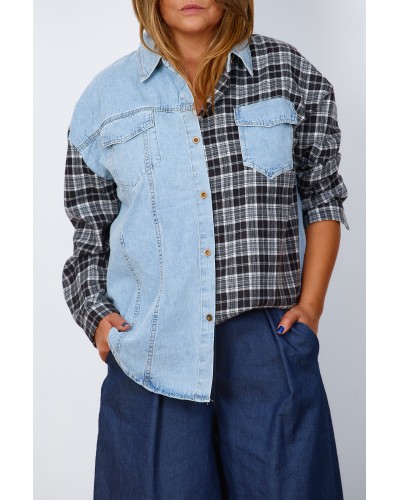 Camasa Boyfriend Retro Mix Jeans